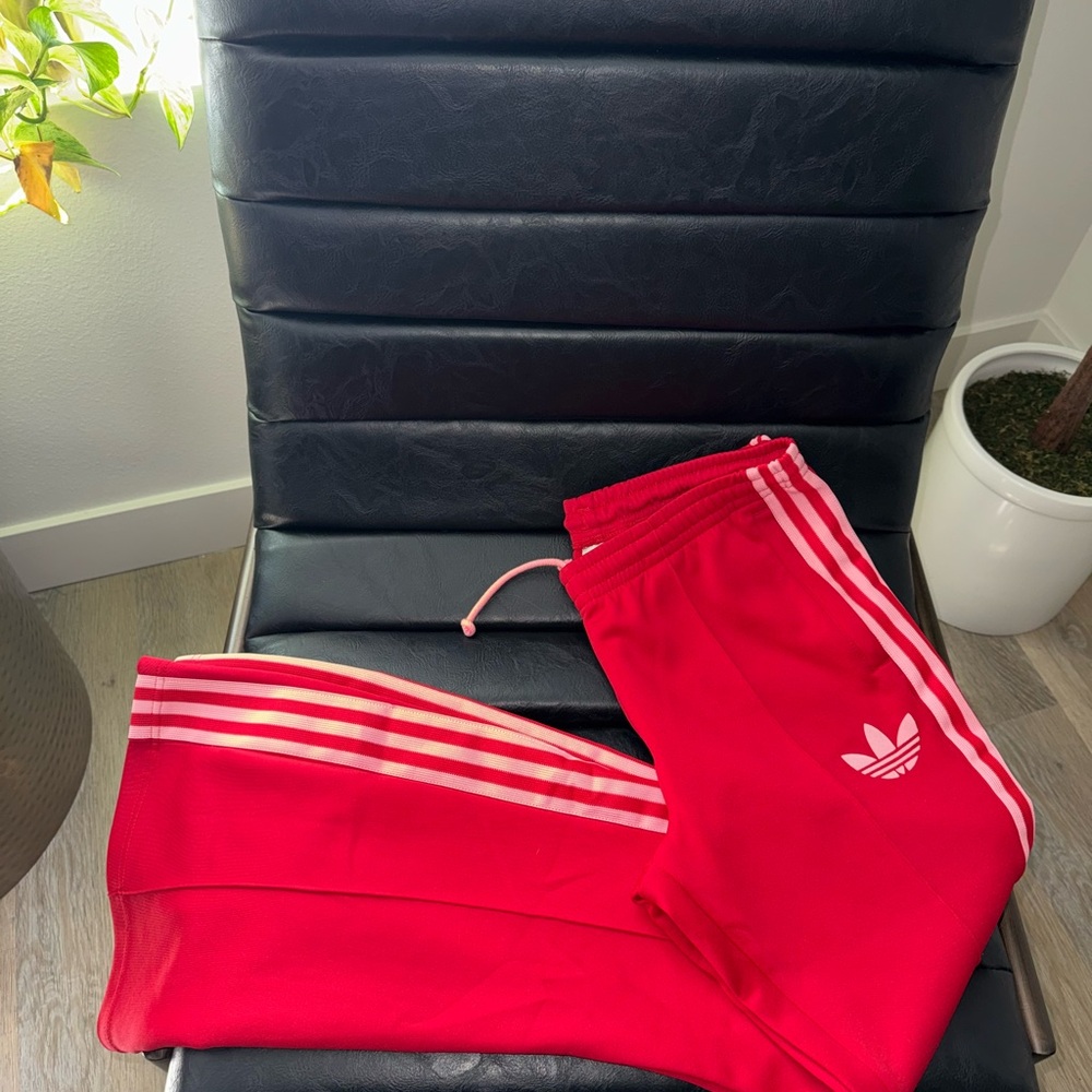 Adidas Kids Red Track Pants